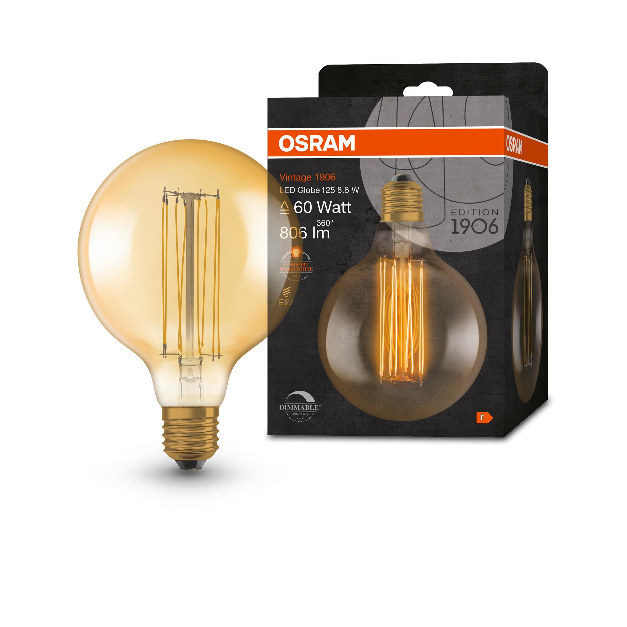 LED-Leuchtmittel Vintage 1906 Led Dim60 8.8w/22 - Goldfarben, Basics, Glas (12,4/17,3cm) - Ledvance