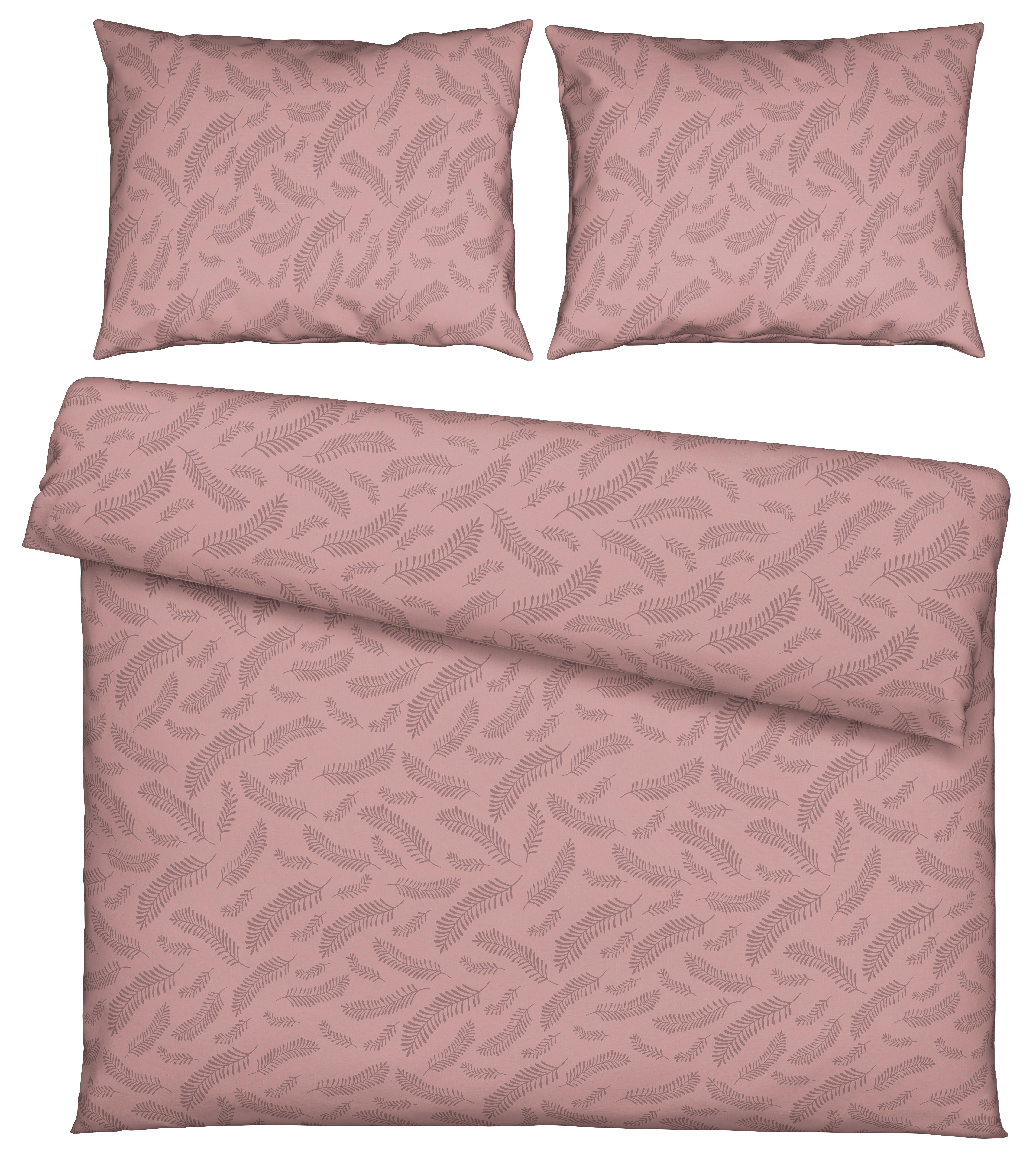 Povlečení Ferns XXL, 70/90 140/200cm - světle fialová, Moderní, textil (200/220cm) - Mömax