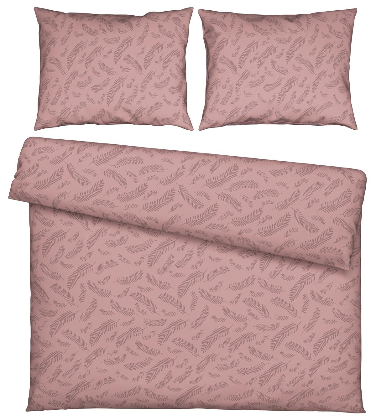 Povlečení Ferns XXL, 70/90 140/200cm - světle fialová, Moderní, textil (200/220cm) - Mömax