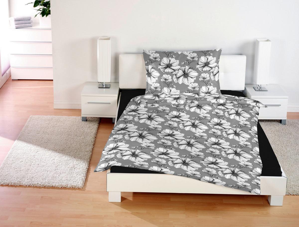 Bettwäsche 140x200 cm Natalia Bunt in verschiedenen Designs - Blau/Beige, KONVENTIONELL, Textil - Ondega