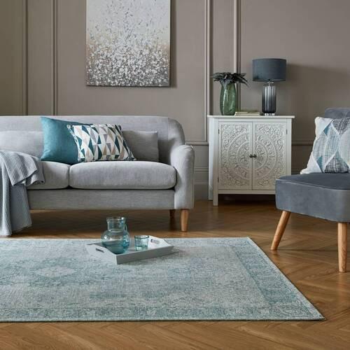 Vintage Teppich Grün Antique 155x230 cm - Grün, Basics, Textil (155/230cm)