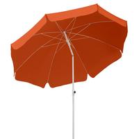 Sonnenschirm Ibiza BxHxT: 240x230x240 cm Terracotta - Terracotta/Weiß, Basics, Textil/Metall (240/230/240cm) - Schneider