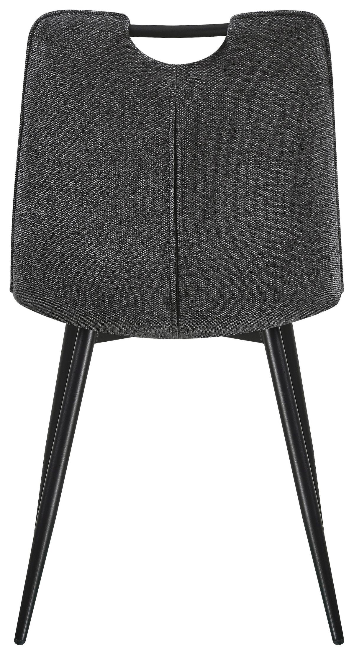 Vierfußstuhl Nils Giga-S - Schwarz/Grau, MODERN, Textil/Metall (45/86/60cm)