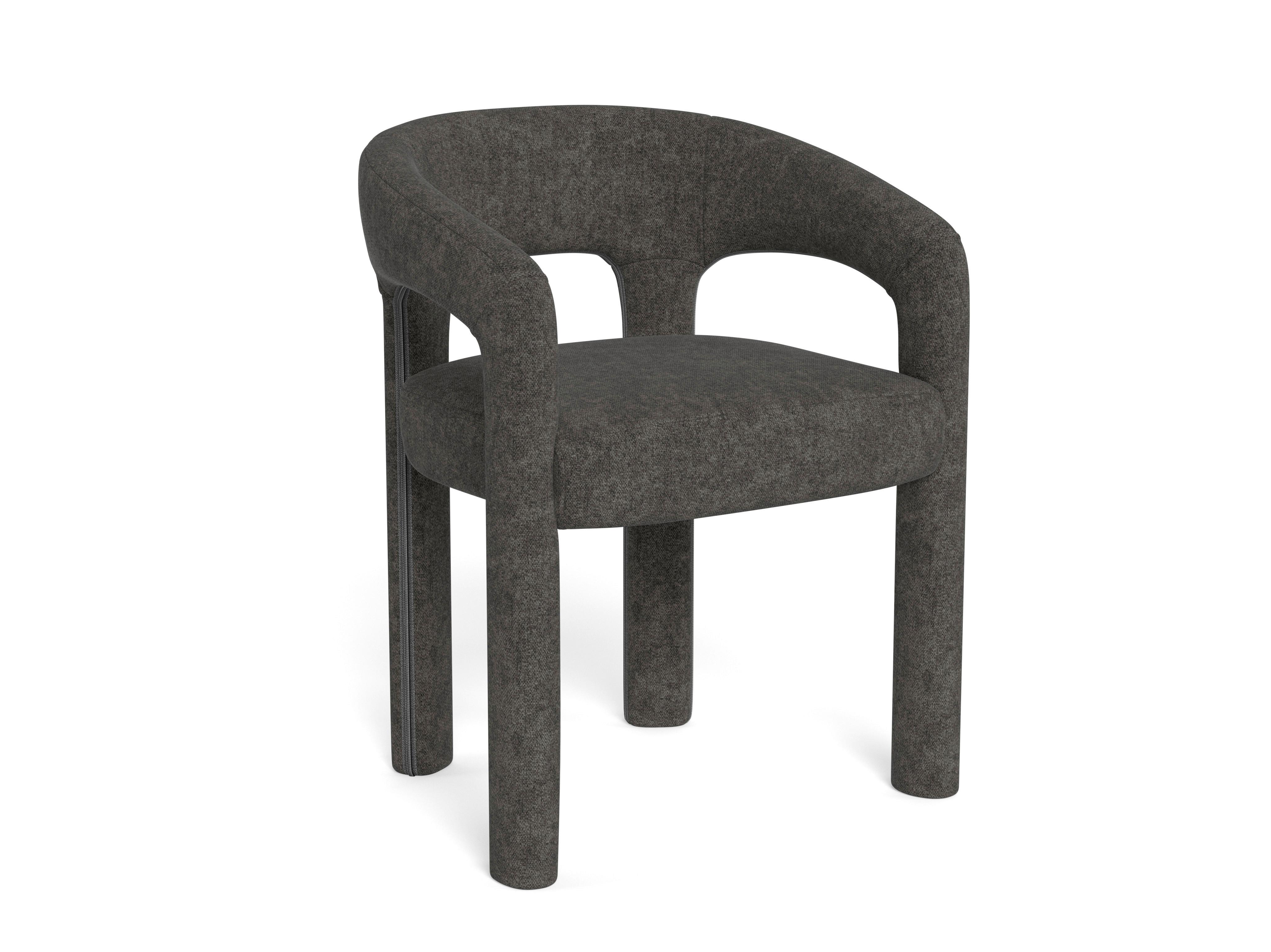 Stolička s podrúčkami Cole, tmavosivá - tmavosivá, Modern, plast (58/76/55cm) - MID.YOU