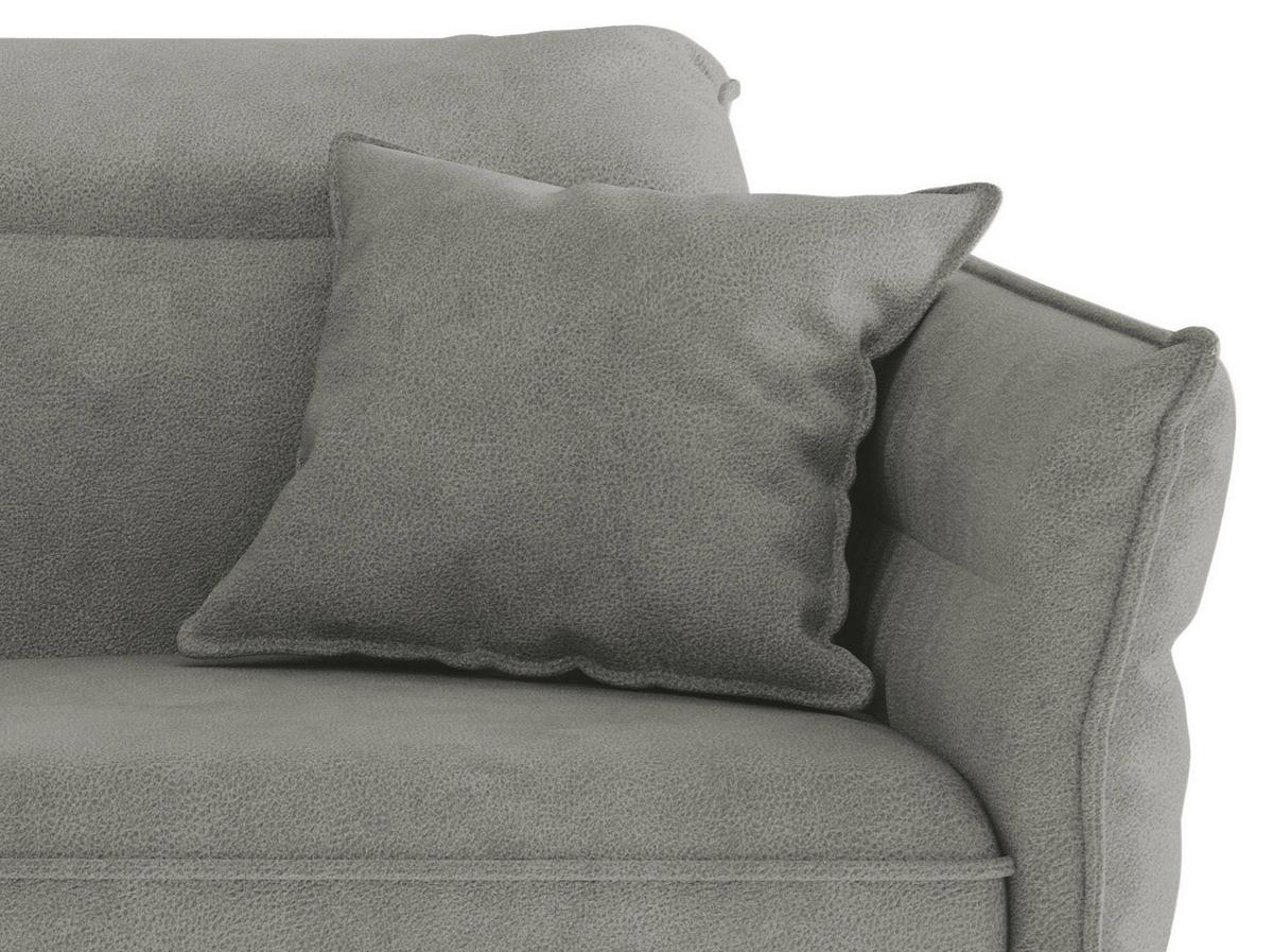 Ecksofa Jakarta - Edelstahlfarben/Grau, Design, Textil (185/265cm) - Livetastic
