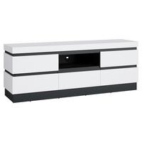 Tv-elem Campania - antracit/fehér, Trend, faalapú anyag (180,2/68/45cm)