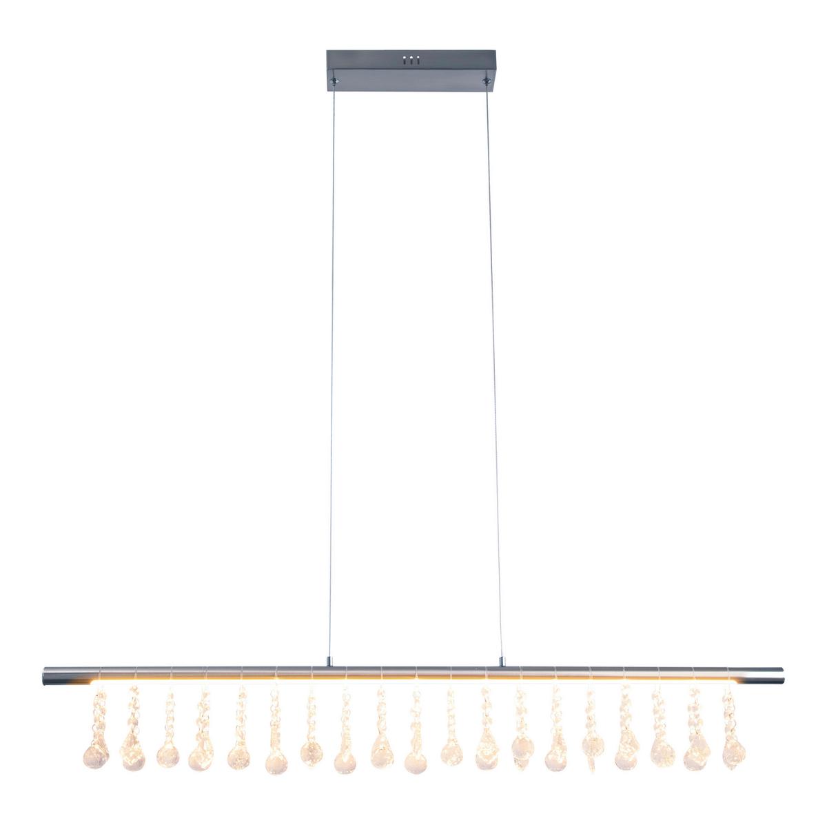 Led-pendelleuchte Nobilis - Nickelfarben, Design, Glas/Kunststoff (100/6/120cm) - Näve