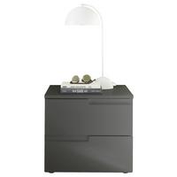 Nachtkästchen Graphitfarben H: 41,7 Cm Spice 2 - Schwarz/Graphitfarben, MODERN, Holzwerkstoff (46,2/41,7/40cm)