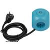 Multistecker Nua - Blau, Basics, Kunststoff/Metall (7,9/7,9/8,3cm) - Ondega