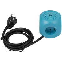 Multistecker Nua - Blau, Basics, Kunststoff/Metall (7,9/7,9/8,3cm) - Ondega