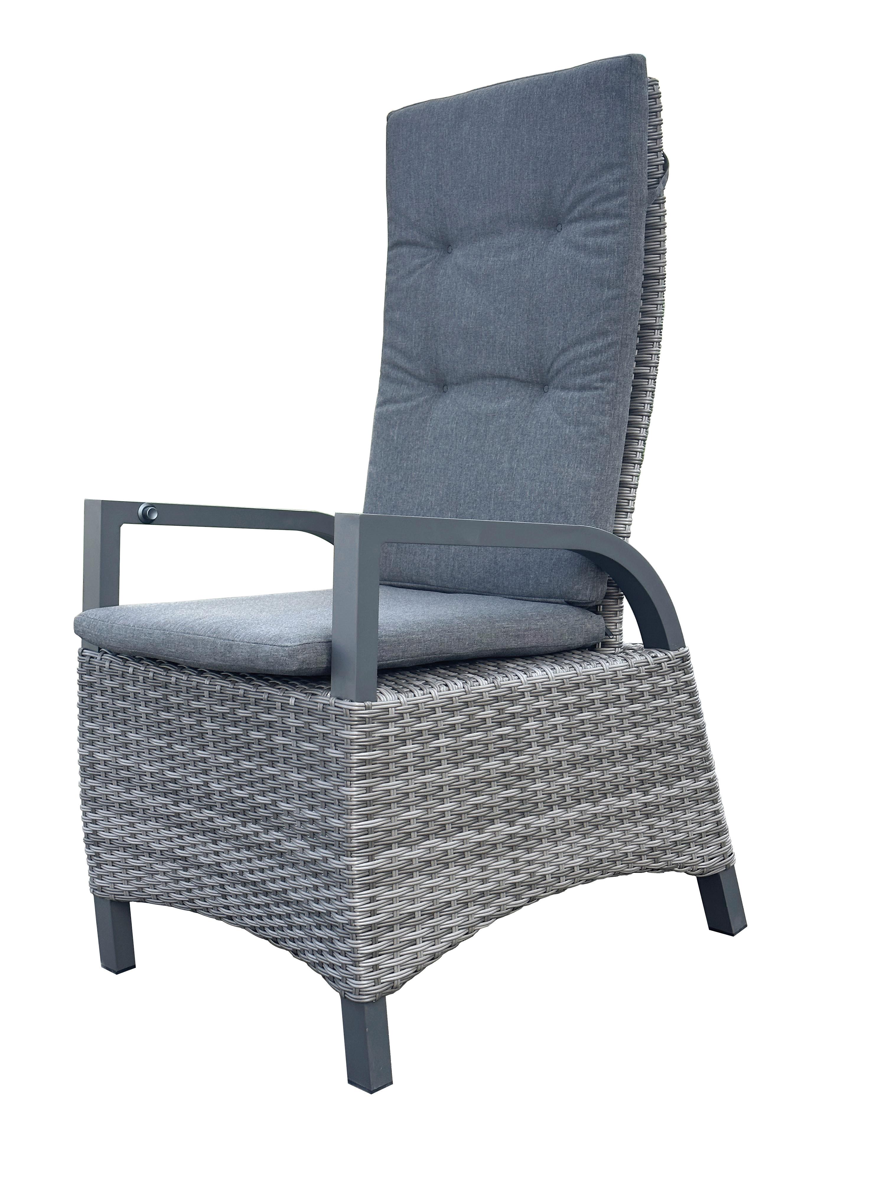 Gartenstuhl-Set Rana - Anthrazit/Grau, Basics, Kunststoff/Textil (67/112/60cm) - Gardenson