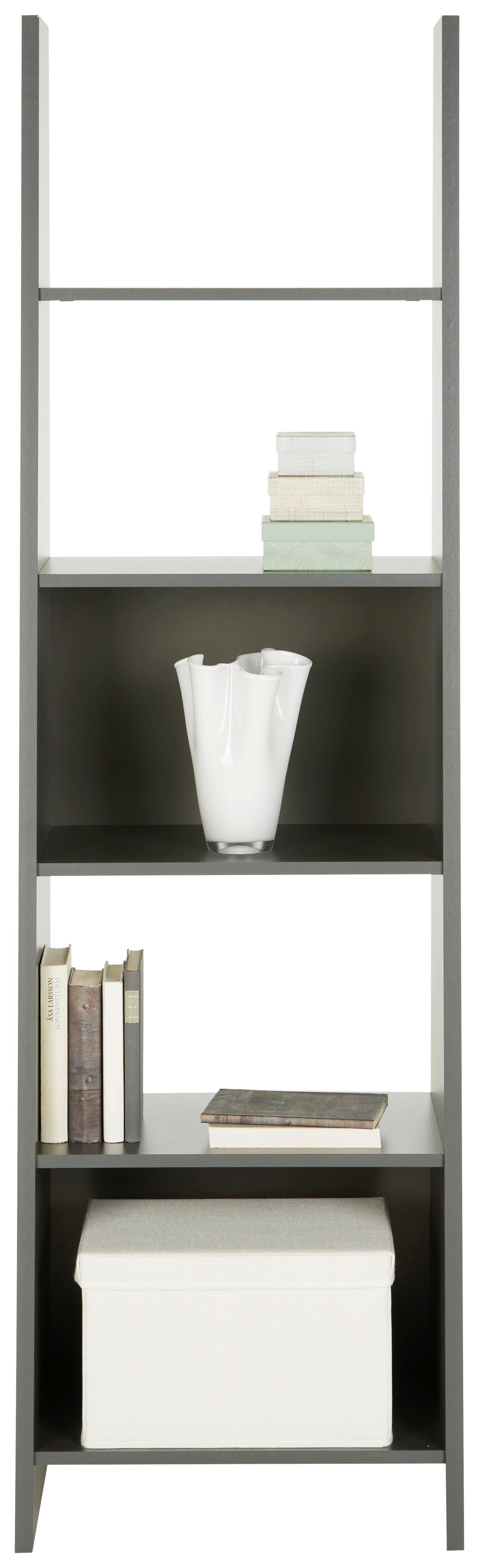 REGÁL PISA - antracitová, Modern, kompozitné drevo (54/186/38cm) - Mömax