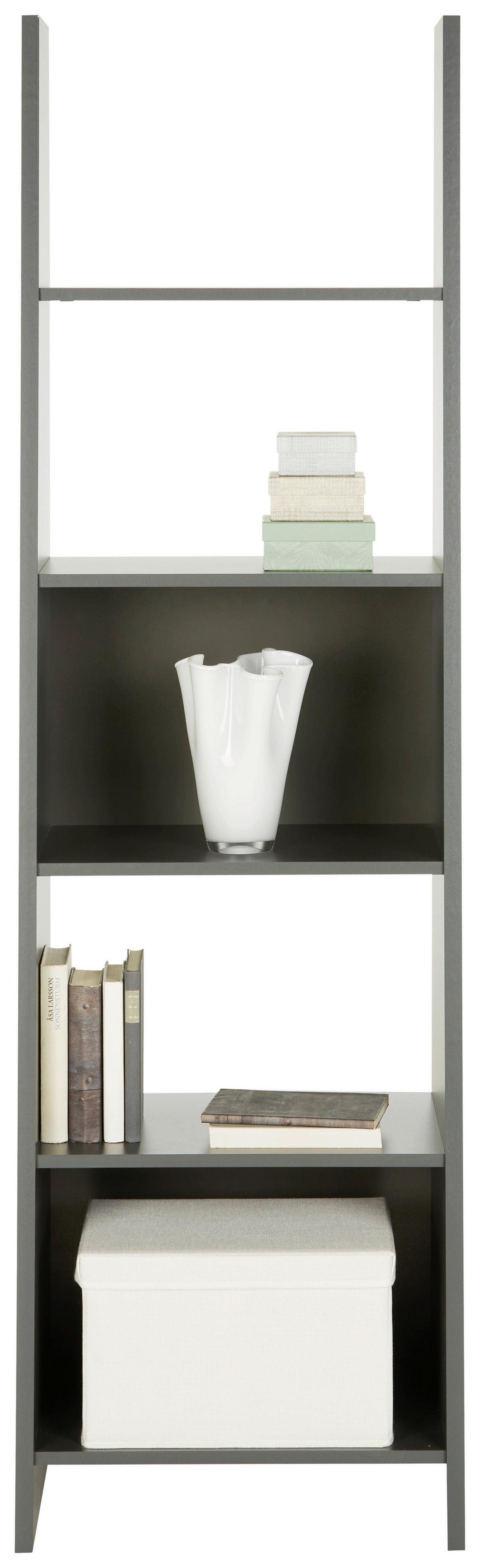 REGÁL PISA - antracitová, Modern, kompozitné drevo (54/186/38cm) - Mömax
