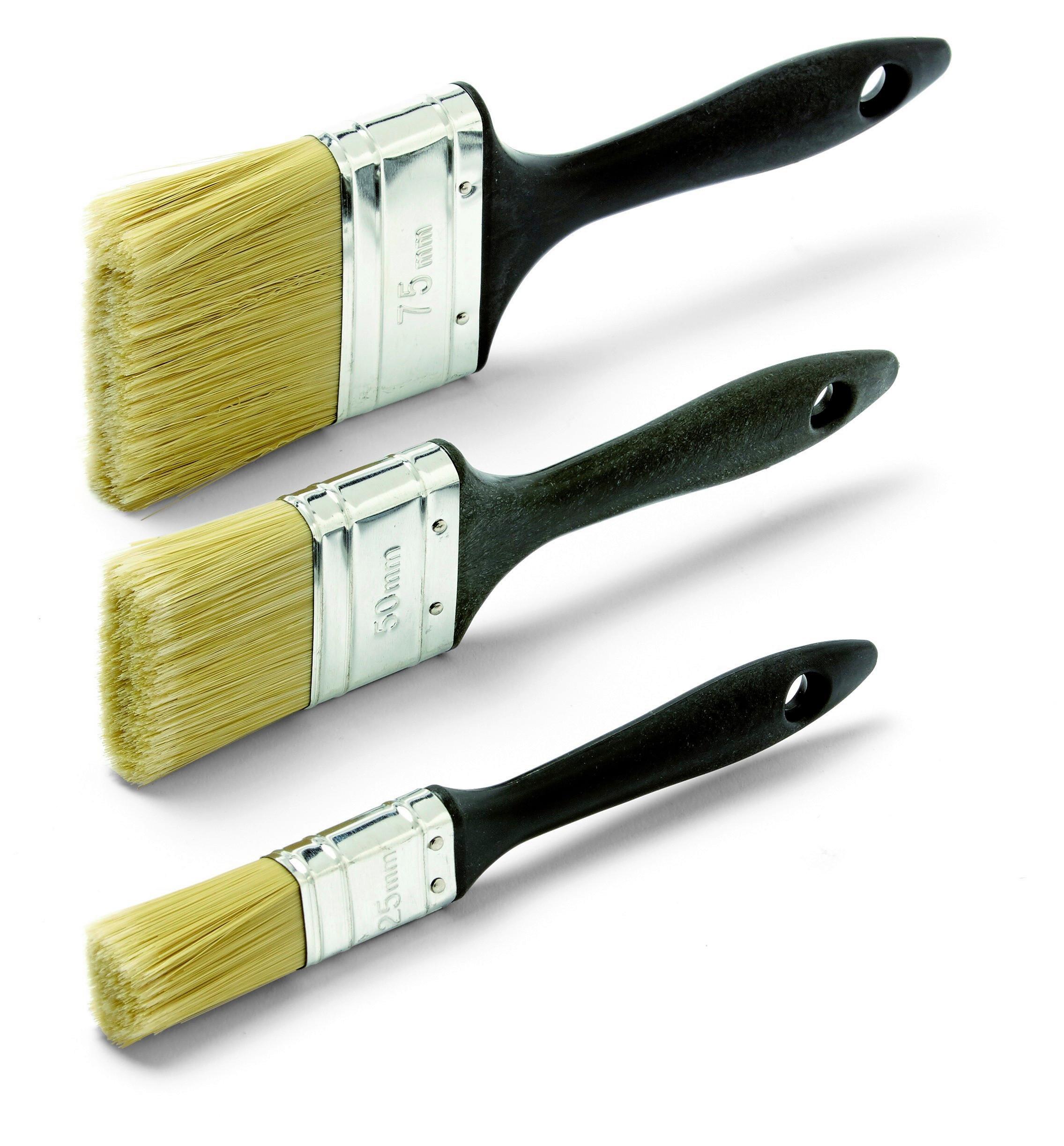 Ecsetkészlet 3 Részes - fekete, Basics, műanyag (20cm)