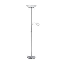 Stehleuchte R40063107 Gerry *sbn* - Weiß/Nickelfarben, Basics, Glas/Metall (34/180cm)