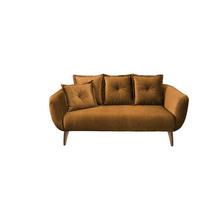 2,5-Sitzer Baggio Gelb B: 196 cm - Gelb/Buchefarben, MODERN, Textil (196/94/103cm) - Livetastic