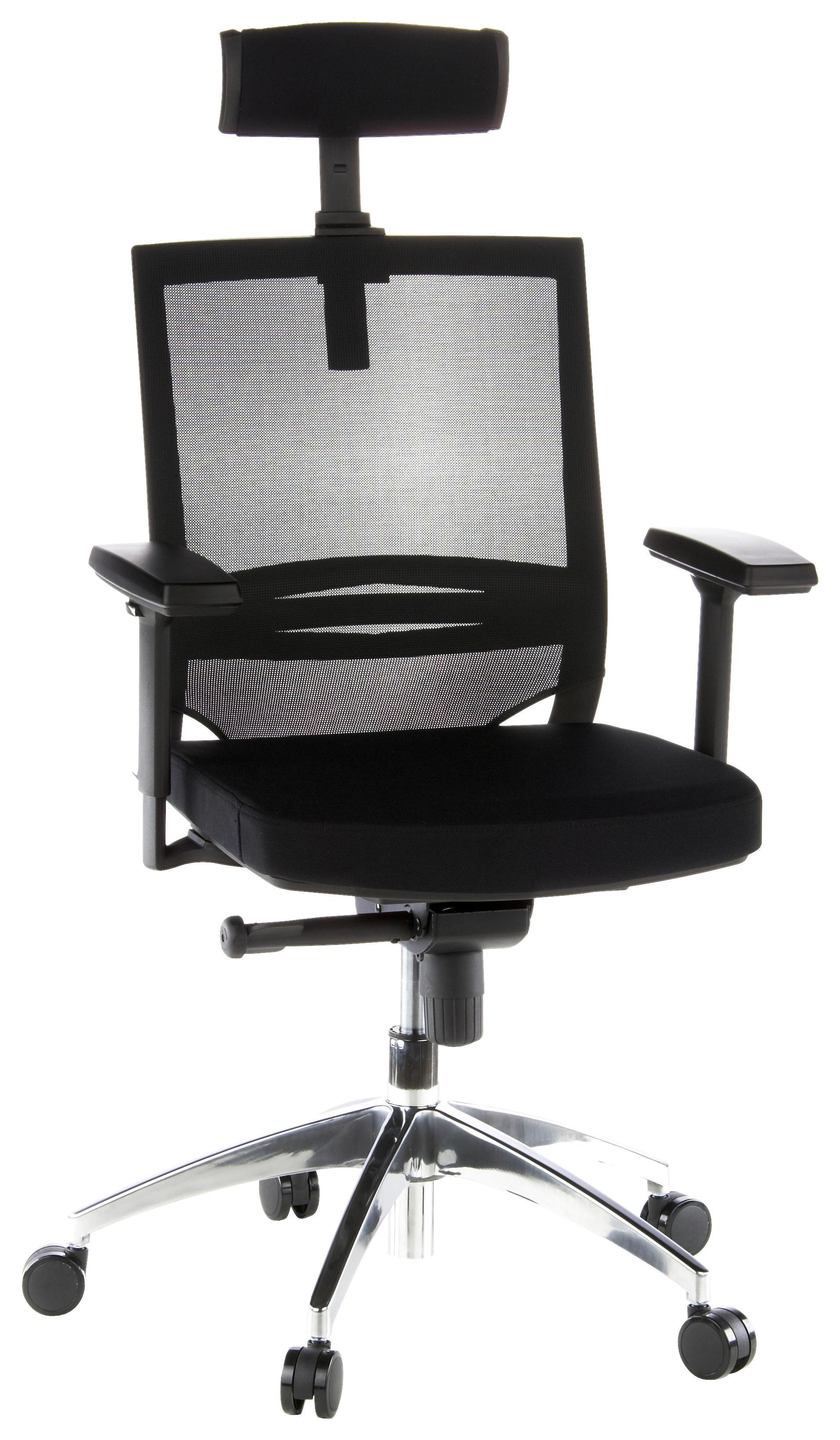 Drehstuhl Porto Max Schwarz - Schwarz, MODERN, Kunststoff/Textil (59/108/49cm) - MID.YOU