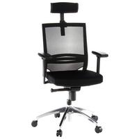 Drehstuhl Porto Max Schwarz - Schwarz, MODERN, Kunststoff/Textil (59/108/49cm) - MID.YOU