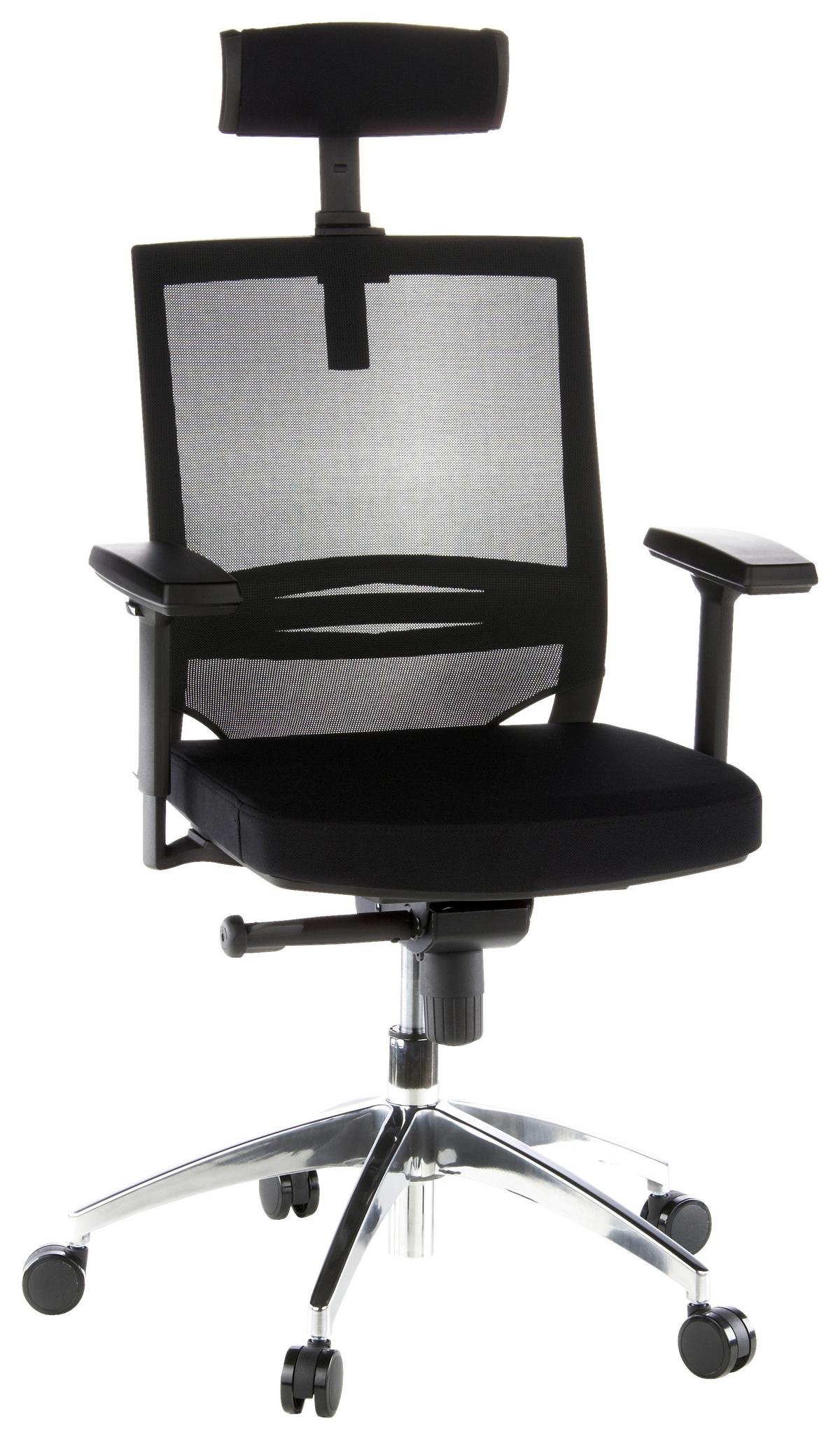 Drehstuhl Porto Max Schwarz - Schwarz, MODERN, Kunststoff/Textil (59/108/49cm) - MID.YOU