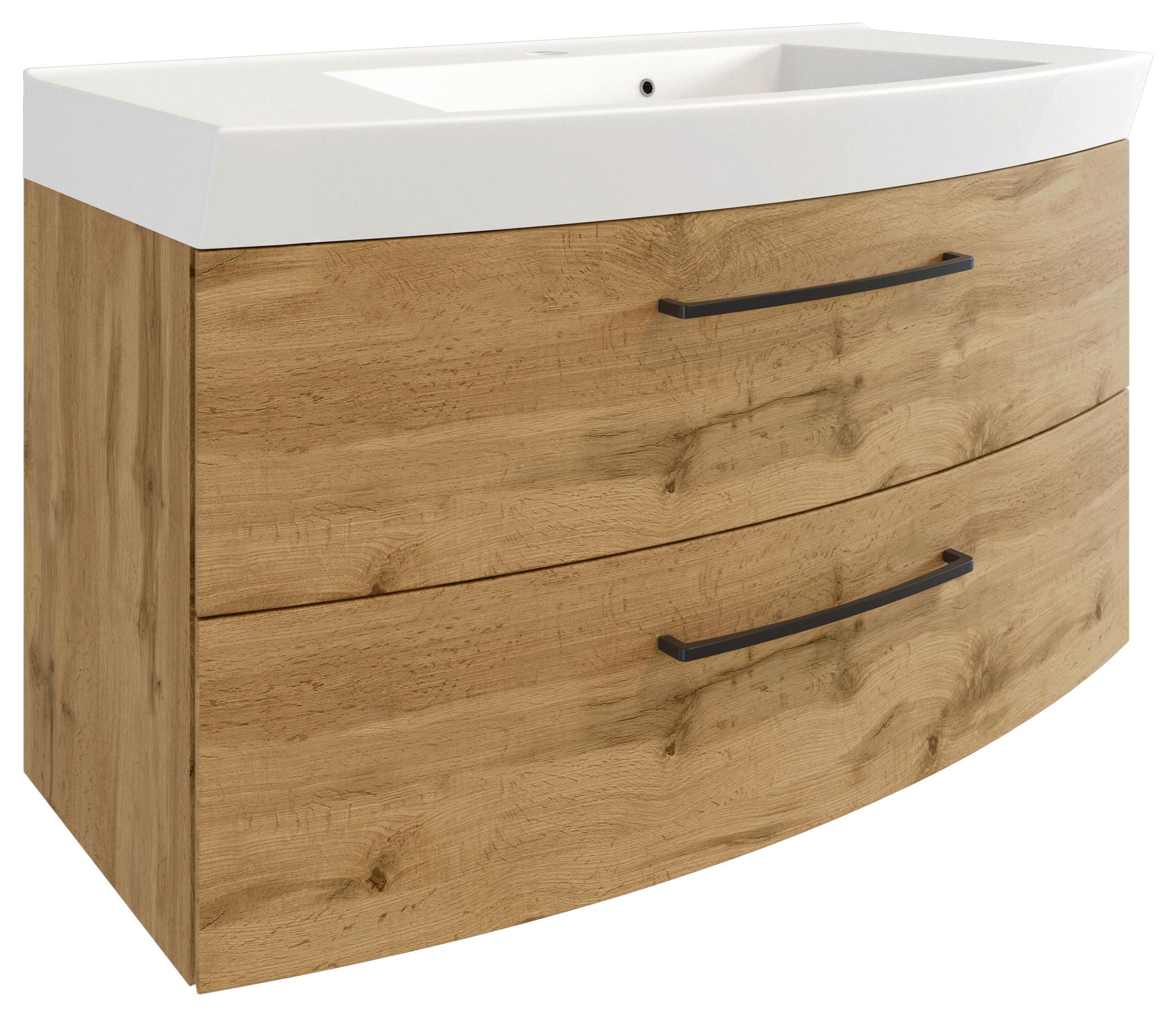 Waschbecken mit Unterschrank Manchester B:100cm Eiche Dekor