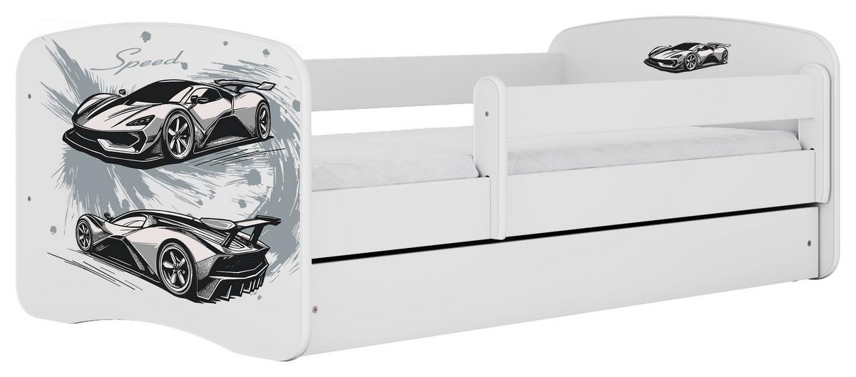 Kinder-/Juniorbett Babydreams Inkl. Matratze 80x160 - Birkefarben/Weiß, MODERN, Holz/Holzwerkstoff (80/160cm) - MID.YOU