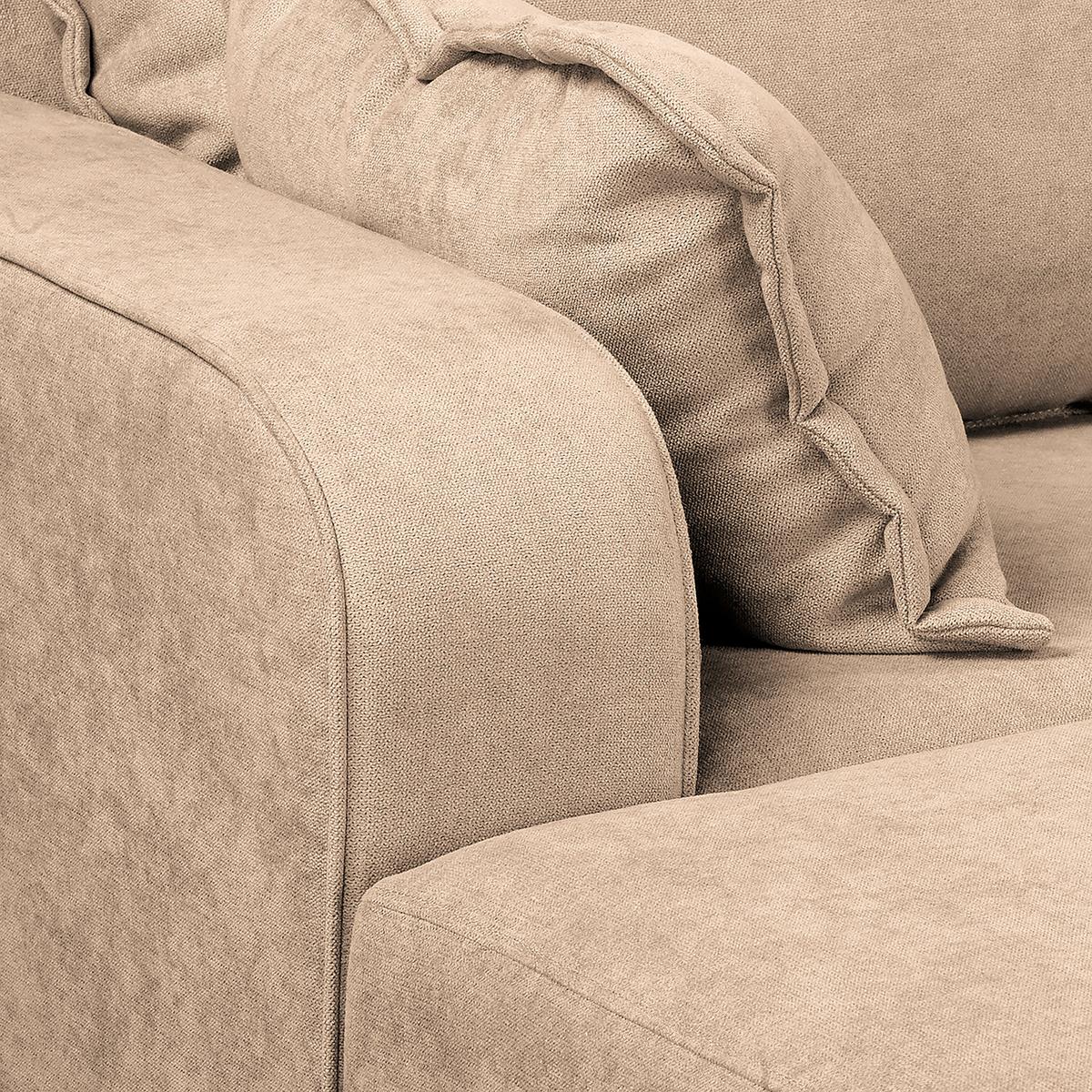 Ecksofa Beata Beige S: 150x230 cm - Wengefarben/Beige, Design, Textil (150/230cm) - Livetastic