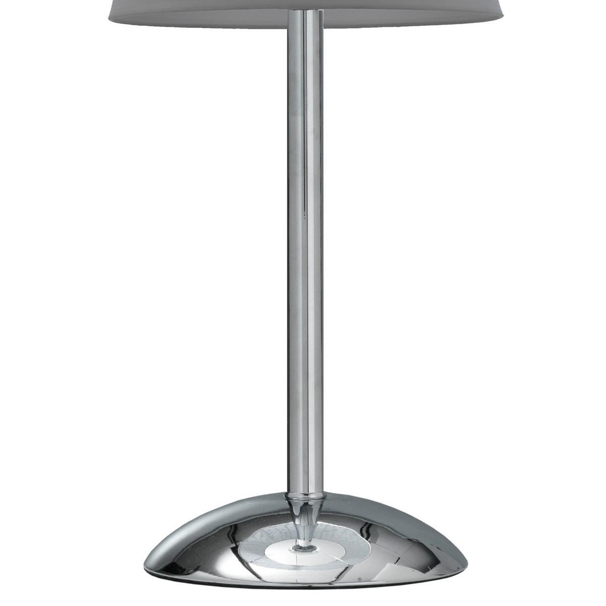 Tischleuchte 4917/lgg - Chromfarben/Grau, KONVENTIONELL, Textil/Metall (20/54cm)