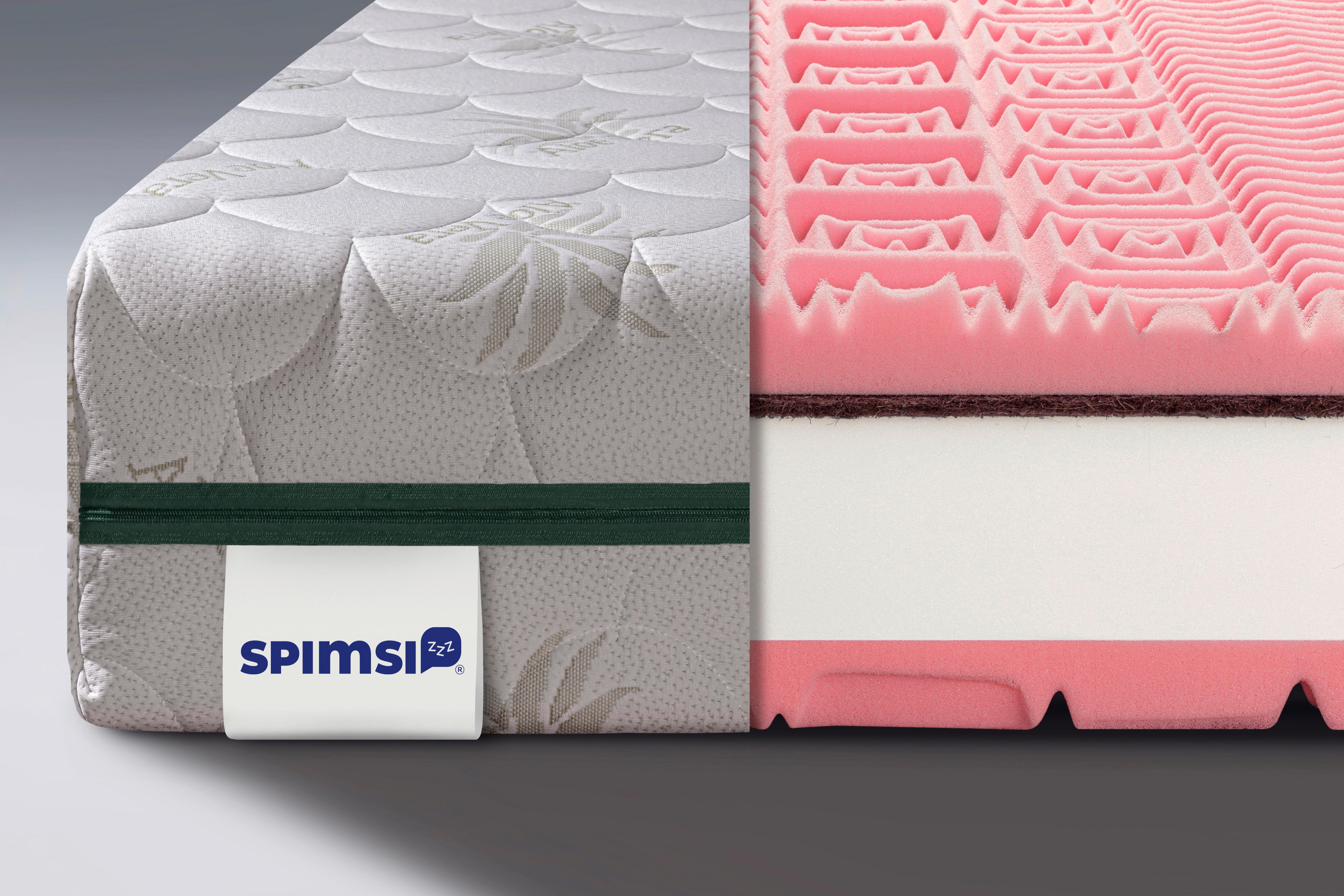 Obojstranný matrac Pink Kokos, H3/ H4, V: 23cm - bílá/zelená, Lifestyle, textil (80/200cm) - Spimsi