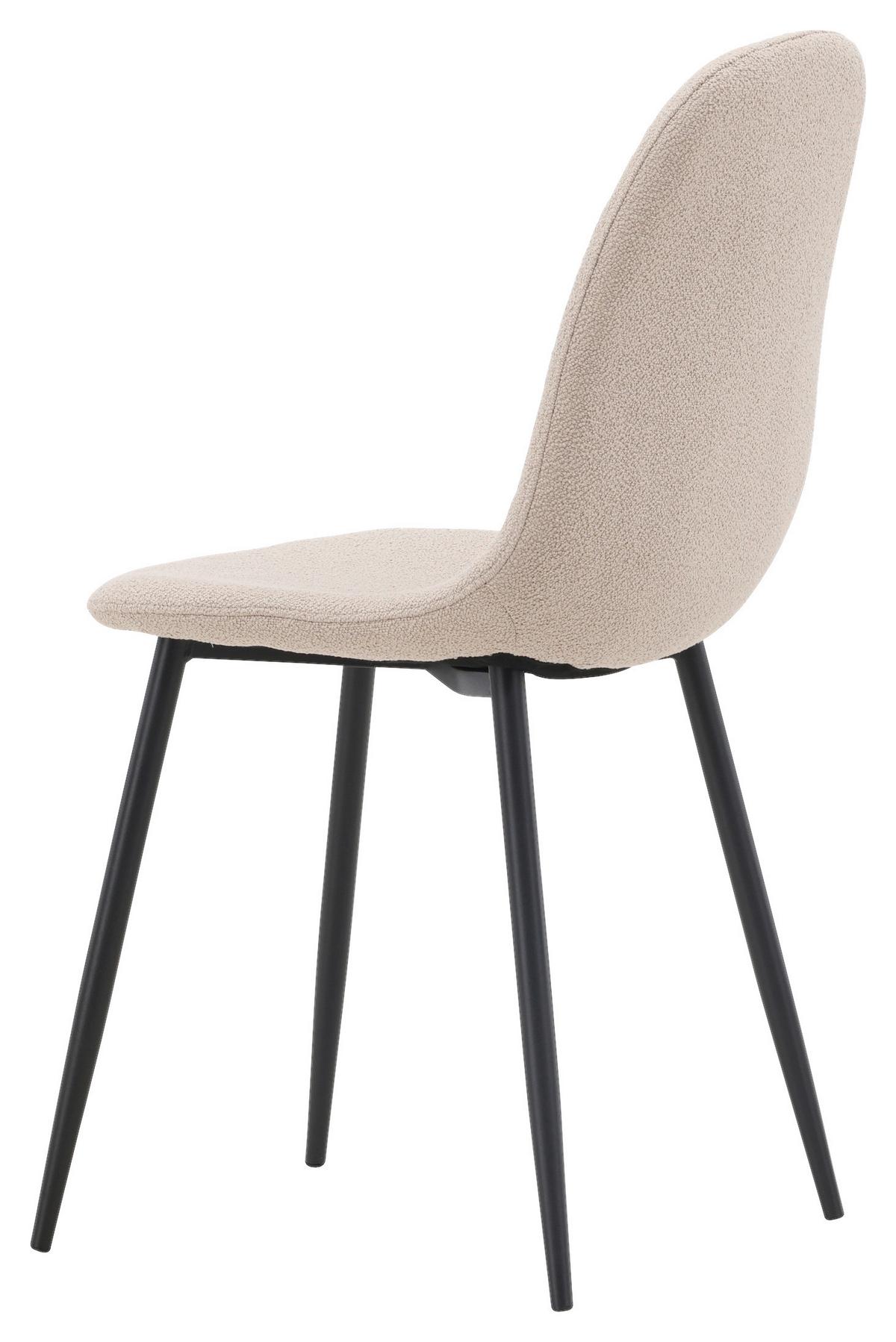 Stuhl-Set Polar - Beige/Schwarz, Design, Textil/Metall (45/90/52cm) - Livetastic