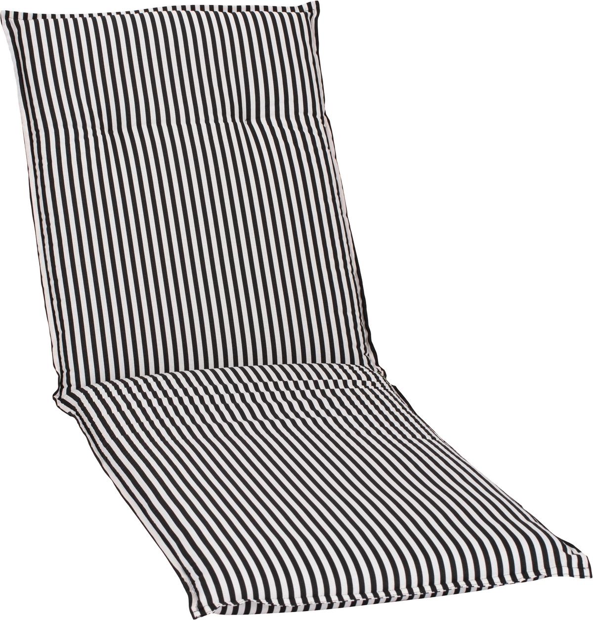 Auflage für Liege Tupelo 191x58x8 cm Schwarz / Weiß - Schwarz/Weiß, Basics, Textil (191/58/8cm) - Gardenson