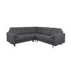 Ecksofa Noret Dunkelgrau S: 242x242 Cm - Dunkelgrau/Buchefarben, Design, Textil (242/242cm) - MID.YOU