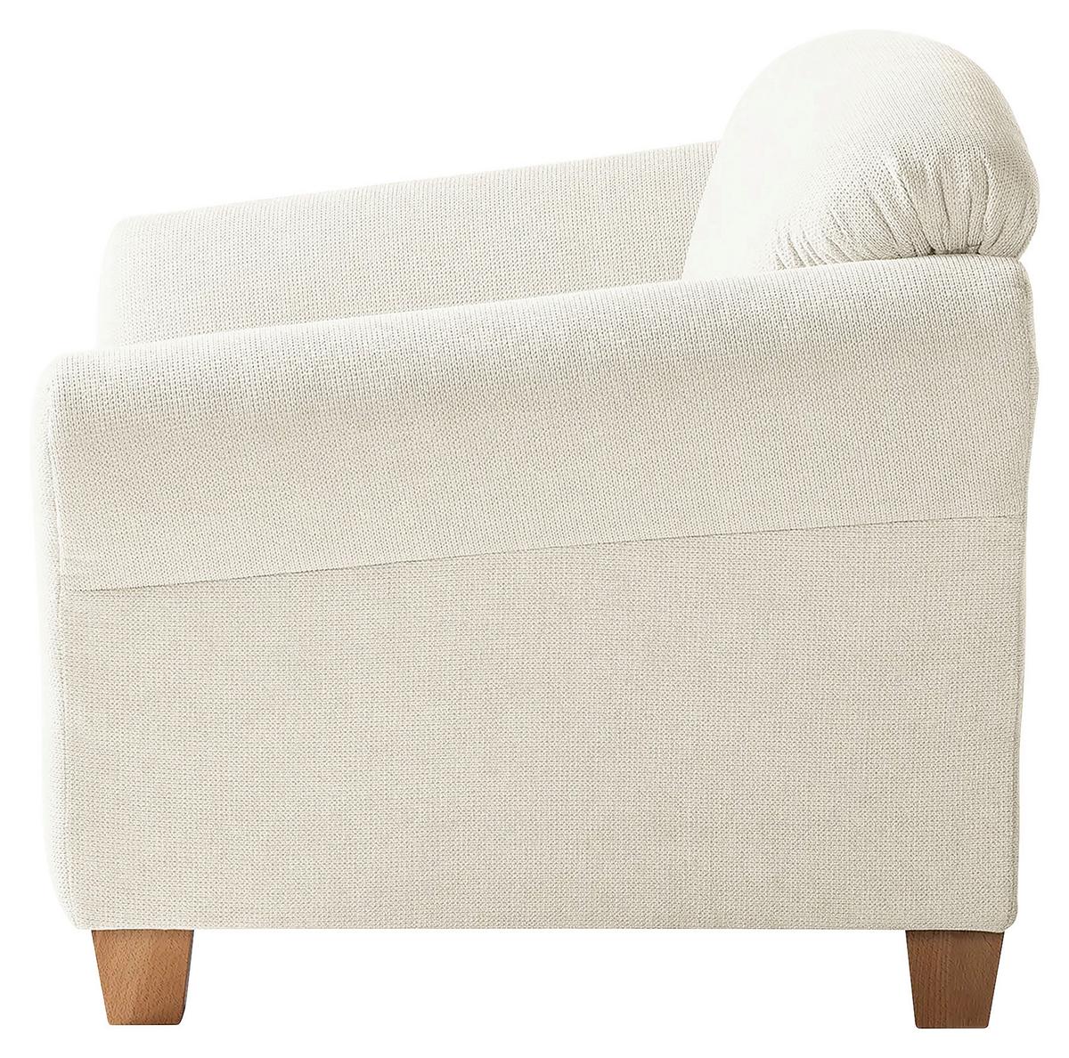Sessel Gotland creme Rücken echt, 101x84x89 cm - Creme/Naturfarben, KONVENTIONELL, Textil (101/84/89cm) - Sit & More