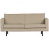 2,5-Sitzer Rodeo Beige B: 190cm - Beige/Schwarz, Design, Textil/Metall (190/85/86cm) - Livetastic