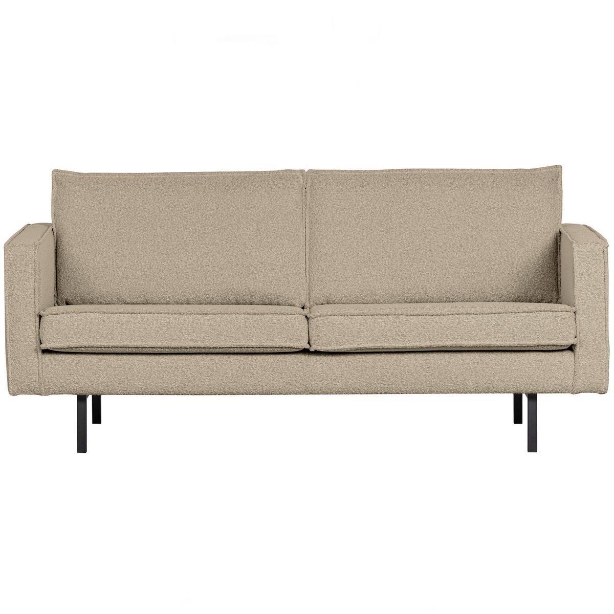 2,5-Sitzer Rodeo Beige B: 190cm - Beige/Schwarz, Design, Textil/Metall (190/85/86cm) - Livetastic