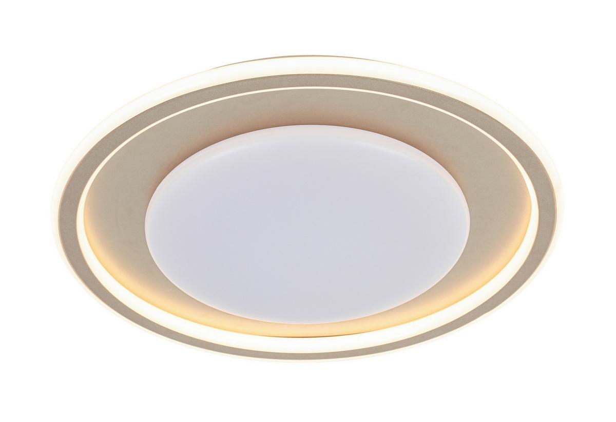 LED-Deckenleuchte Charlin - Champagner/Weiß, Basics, Kunststoff/Metall (40/7cm) - Luca Bessoni