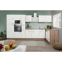 Eckküche Oliver L-Küchenblock 370 cm - Eichefarben/Weiß, Basics, Holzwerkstoff (370/172cm) - Respekta