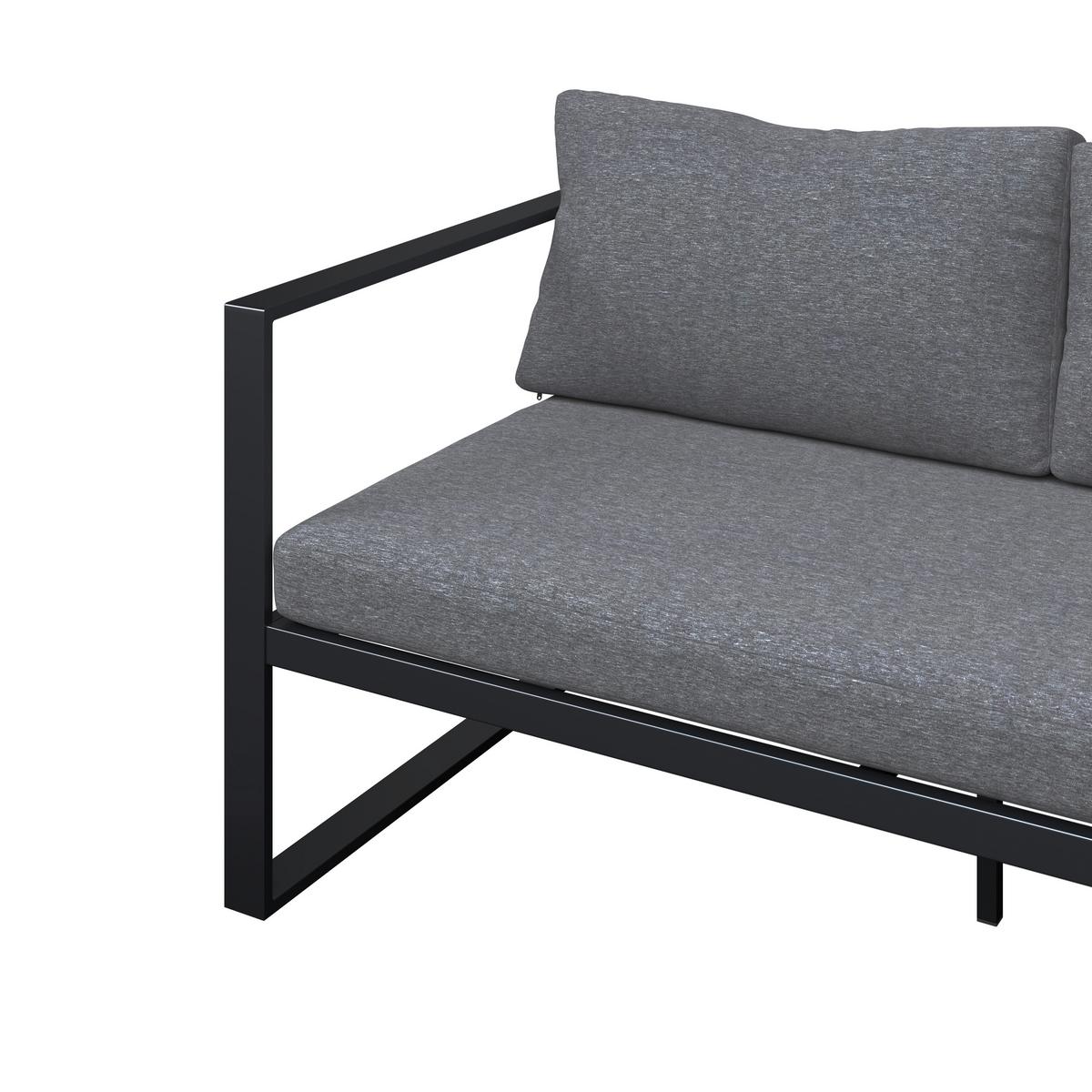 TERASOVÁ SEDACÍ SOUPRAVA AURELIA - antracitová, Moderní, kov/textil - Mömax