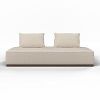 Pohovka CHRISTINA, béžová farba - farba vlašského orecha/béžová, Modern, drevo/kompozitné drevo (215,5/87/106cm) - Bessagi Home