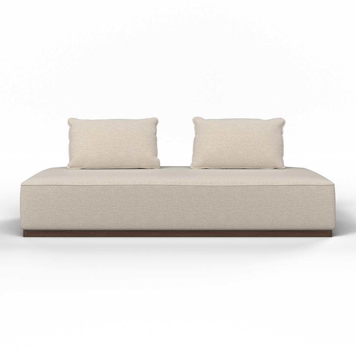 Pohovka CHRISTINA, béžová farba - farba vlašského orecha/béžová, Modern, drevo/kompozitné drevo (215,5/87/106cm) - Bessagi Home