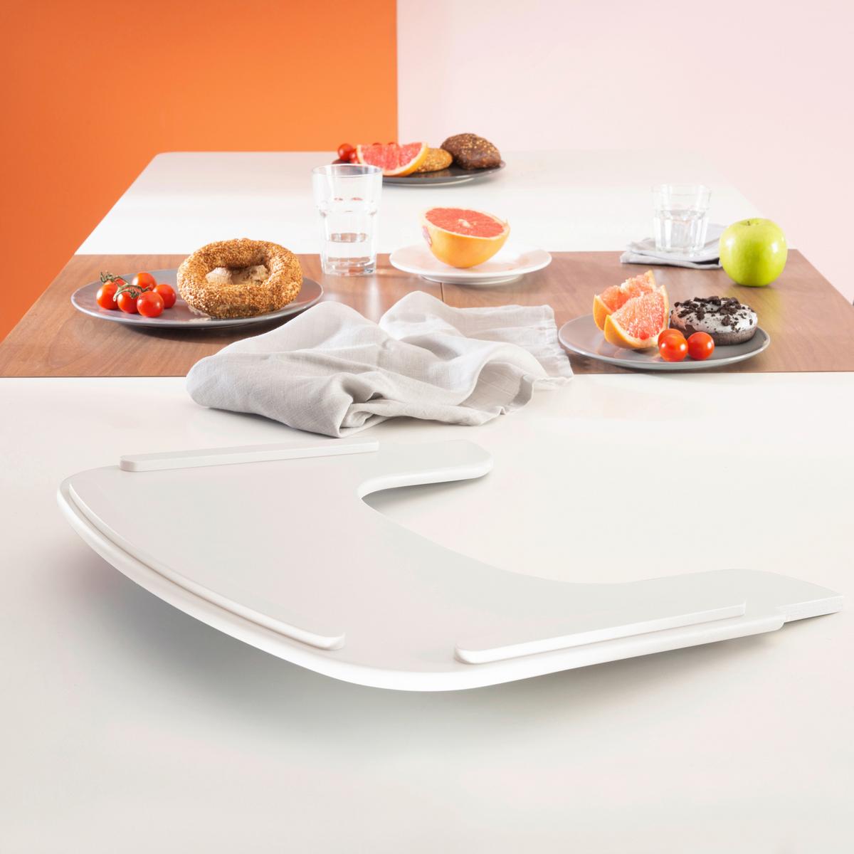 Essbrett mit Schutzkanten weiß - Weiß, Basics, Holzwerkstoff (42/2/40cm) - Roba
