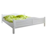 Bett Rita 140x200cm Weiß - Weiß, Natur, Holz (140/200cm) - Carryhome