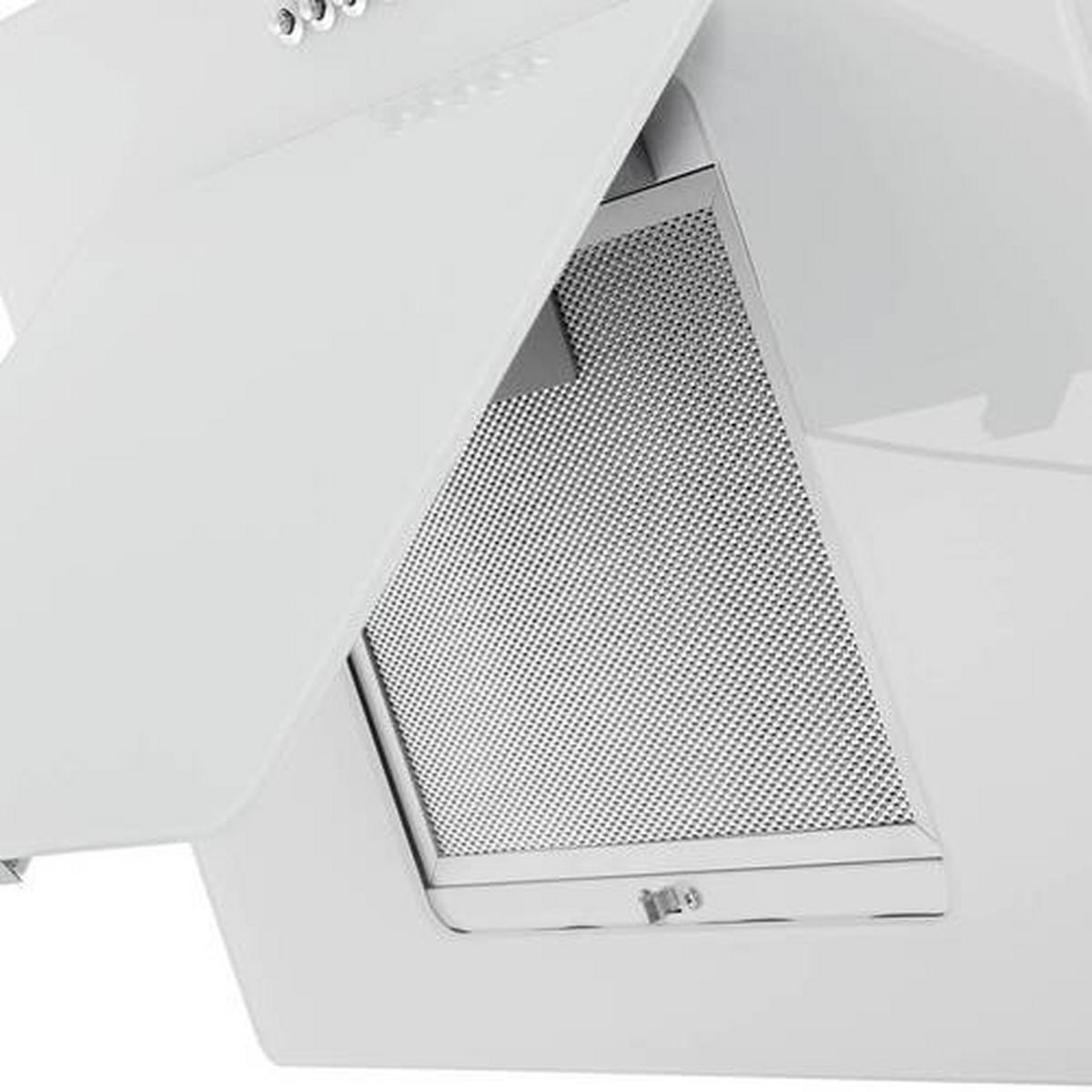 Dusntabzugshaube Leila Weiß B: 59,8 cm, Led - Weiß, Trend, Glas/Metall (59,8/72,7-110,7/30,5cm) - Respekta