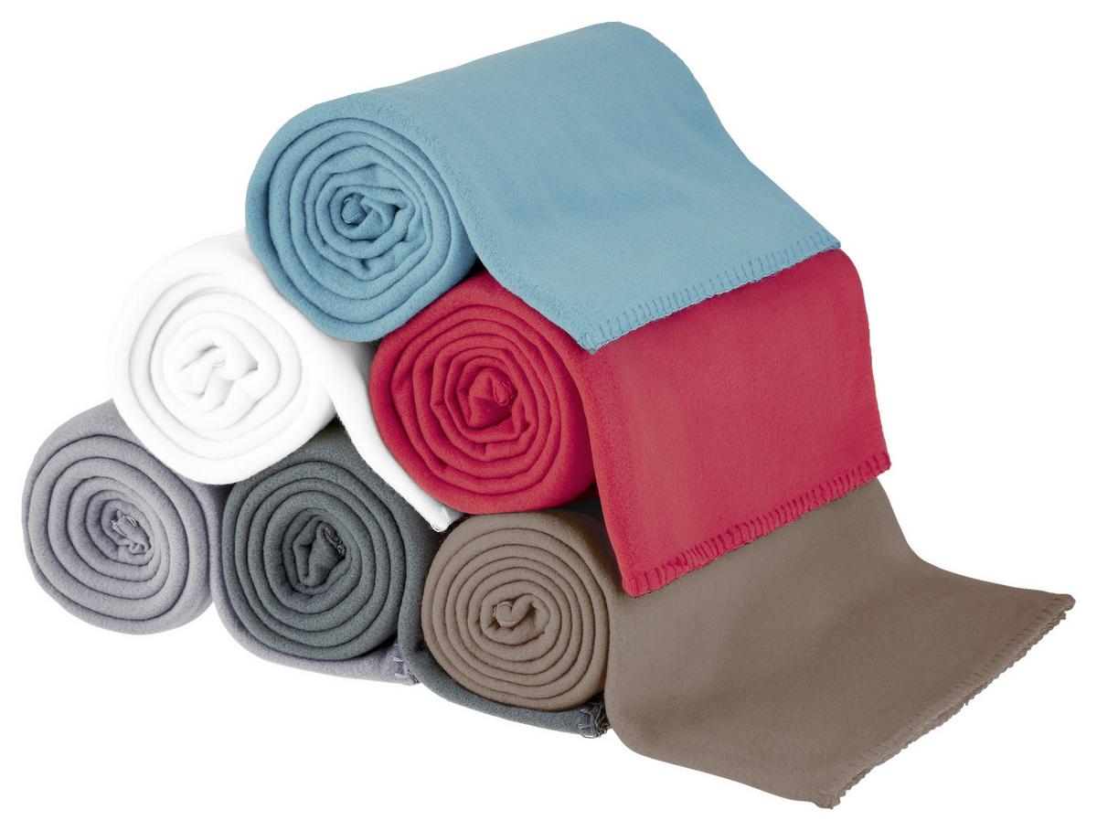 Fleecedecke Tina Weiß 130x160 cm - Weiß, KONVENTIONELL, Textil (130/160cm) - Ondega