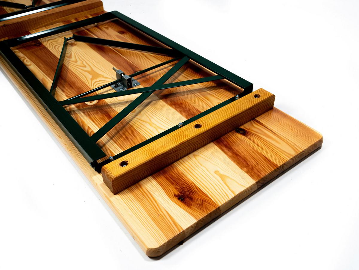 Garten-bartisch Biertisch 220x50x78cm (bxtxh) - Fichtefarben/Grün, Basics, Holz/Metall (220/78/50cm)