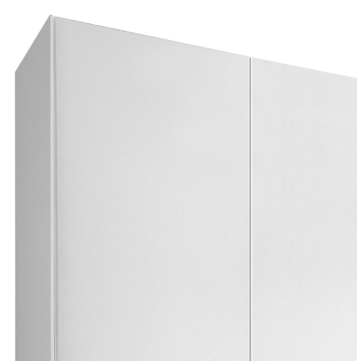 Drehtürenschrank Mit Spiegel 250cm Level 36a, Weiß Dekor - Silberfarben/Weiß, MODERN, Glas/Holzwerkstoff (250/216/58cm) - MID.YOU