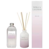 Difuzér Tonka, 200ml - orgovánová, sklo/vlnitá lepenka (5,5/10,5cm) - Premium Living