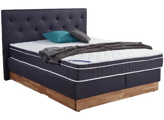 Boxspringbett Mara 180x200 Grau/blau - Dunkelgrau/Eichefarben, KONVENTIONELL, Holz/Textil (180/200cm) Boxspringbett Mara 180x200 Grau/blau - Dunkelgrau/Eichefarben, KONVENTIONELL, Holz/Textil (180/200cm)