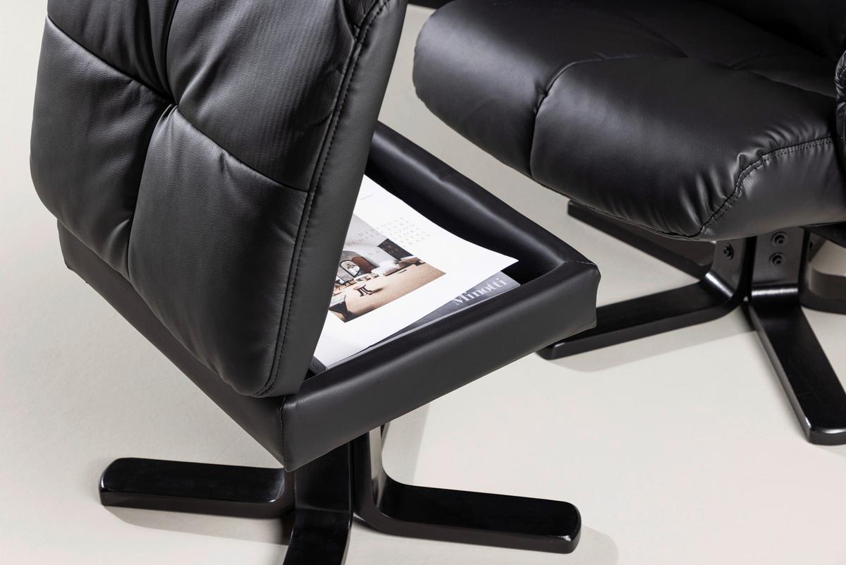 Relaxsesselset Sven - Schwarz, Design, Textil/Metall (78/101/90cm) - Livetastic