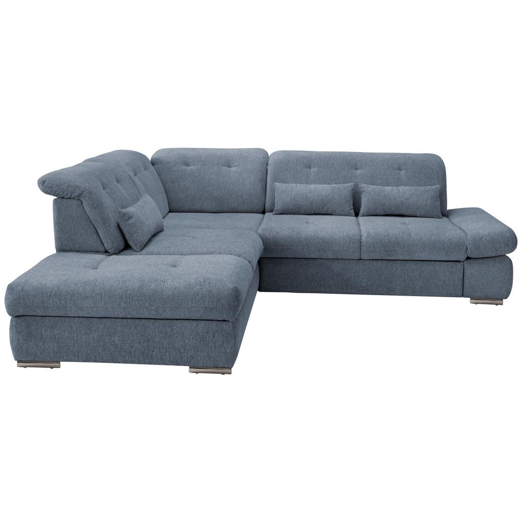 Ecksofa mit Schlaffunktion Dalida Hellblau Chenille