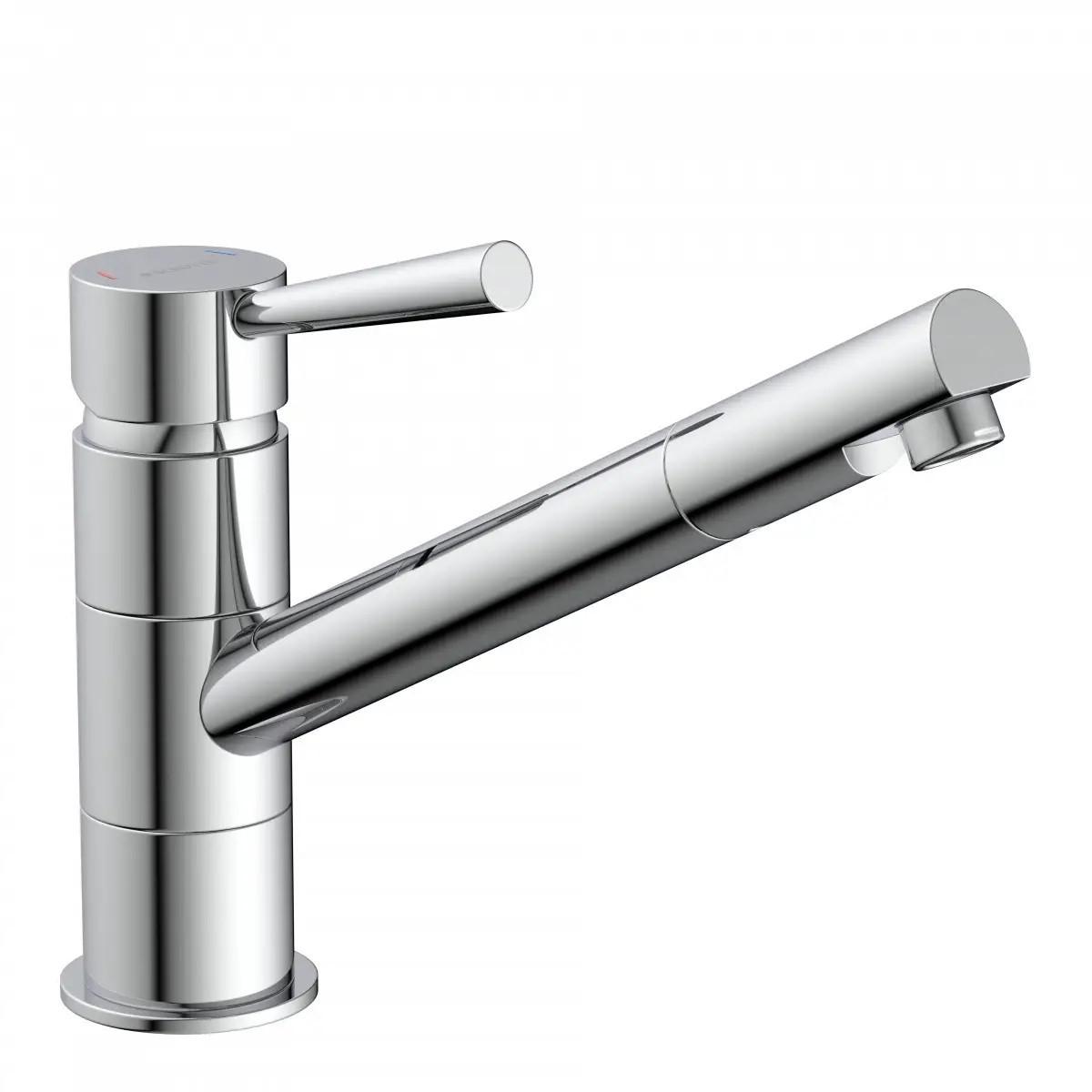 Küchenarmatur Cornwall Chromfarben Schwenkbar Hochdruck - Chromfarben, Trend, Kunststoff/Metall (18cm) - Schütte